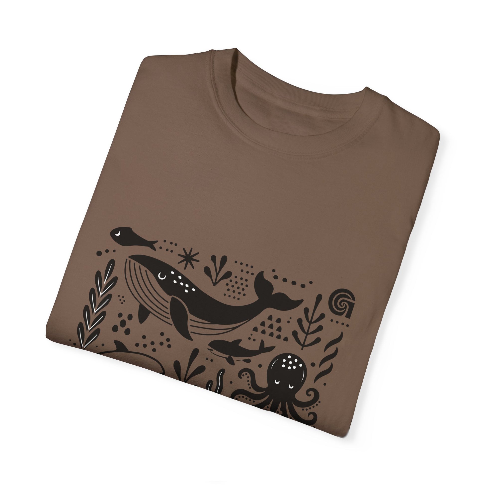 High Contrast Ocean Life Tee Light Green T-Shirt