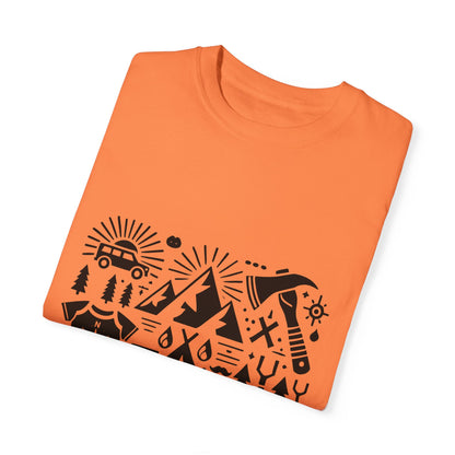 High Contrast Camping Scene T-shirt Melon T-Shirt