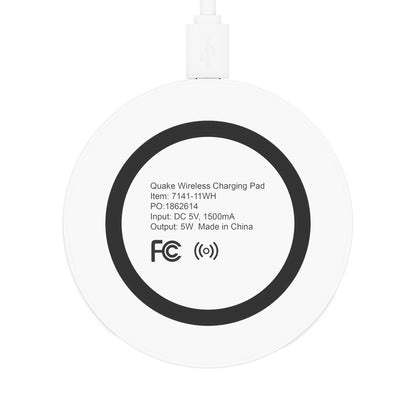 The Mama Quake Wireless Charging Pad 2.75" x 2.75" White Black Accessories