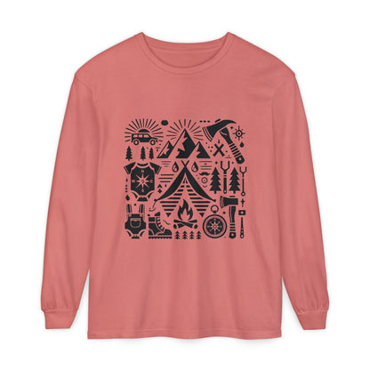 High Contrast Camping Long Sleeve Tee Watermelon Long-sleeve