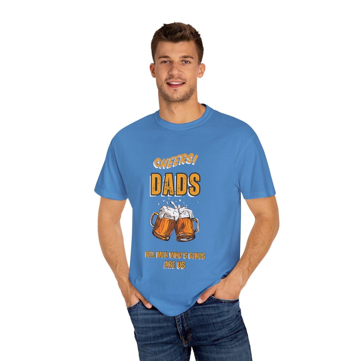 Cheers Dad Real Men Whose Genes Are Us Tee Royal Caribe T-Shirt