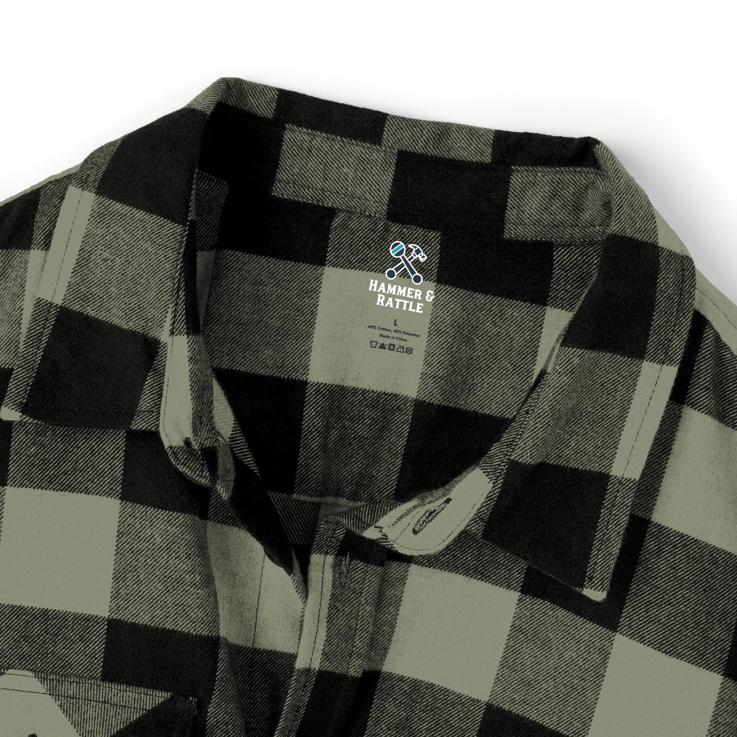 The Dada Flannel Shirt Olive Black Long-sleeve