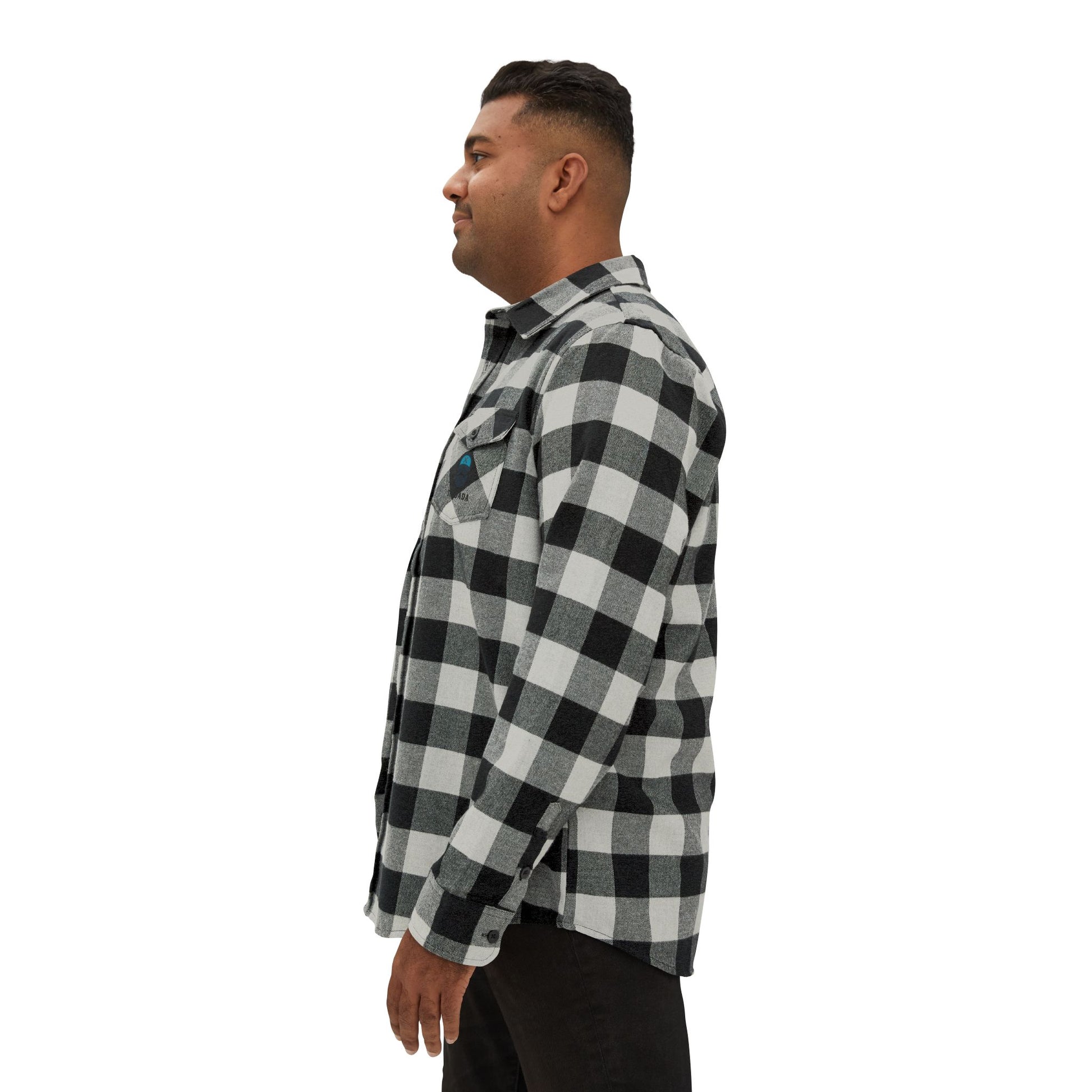 The Dada Flannel Shirt Grey Heather Black Long-sleeve