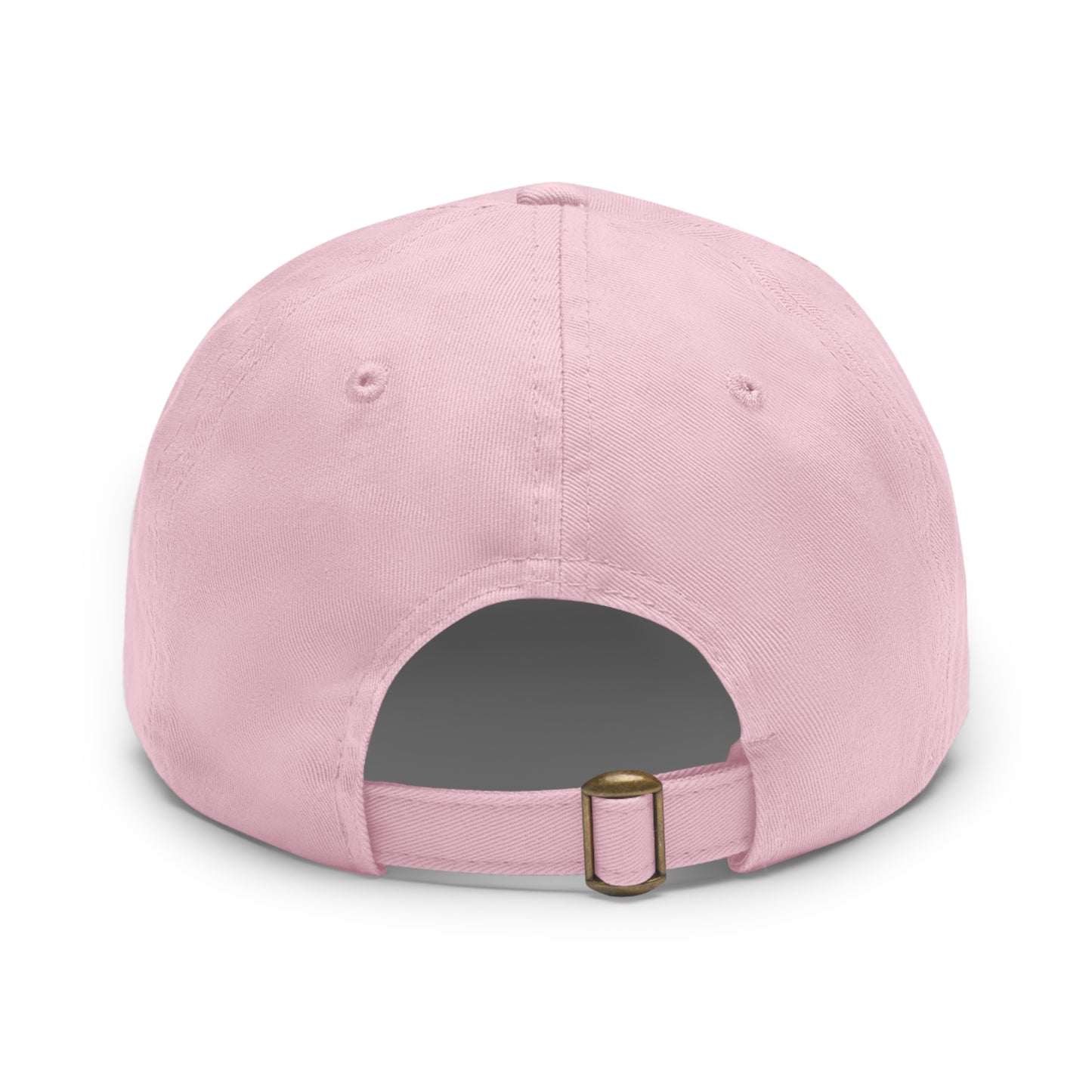 Hammer & Rattle Iconic Leather Patch Dad Hat Grey Pink Patch Hats