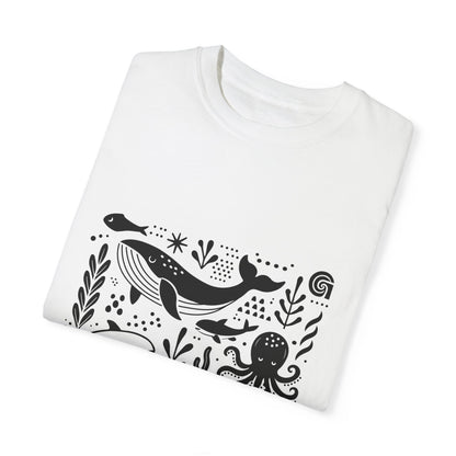 High Contrast Ocean Life Tee White T-Shirt