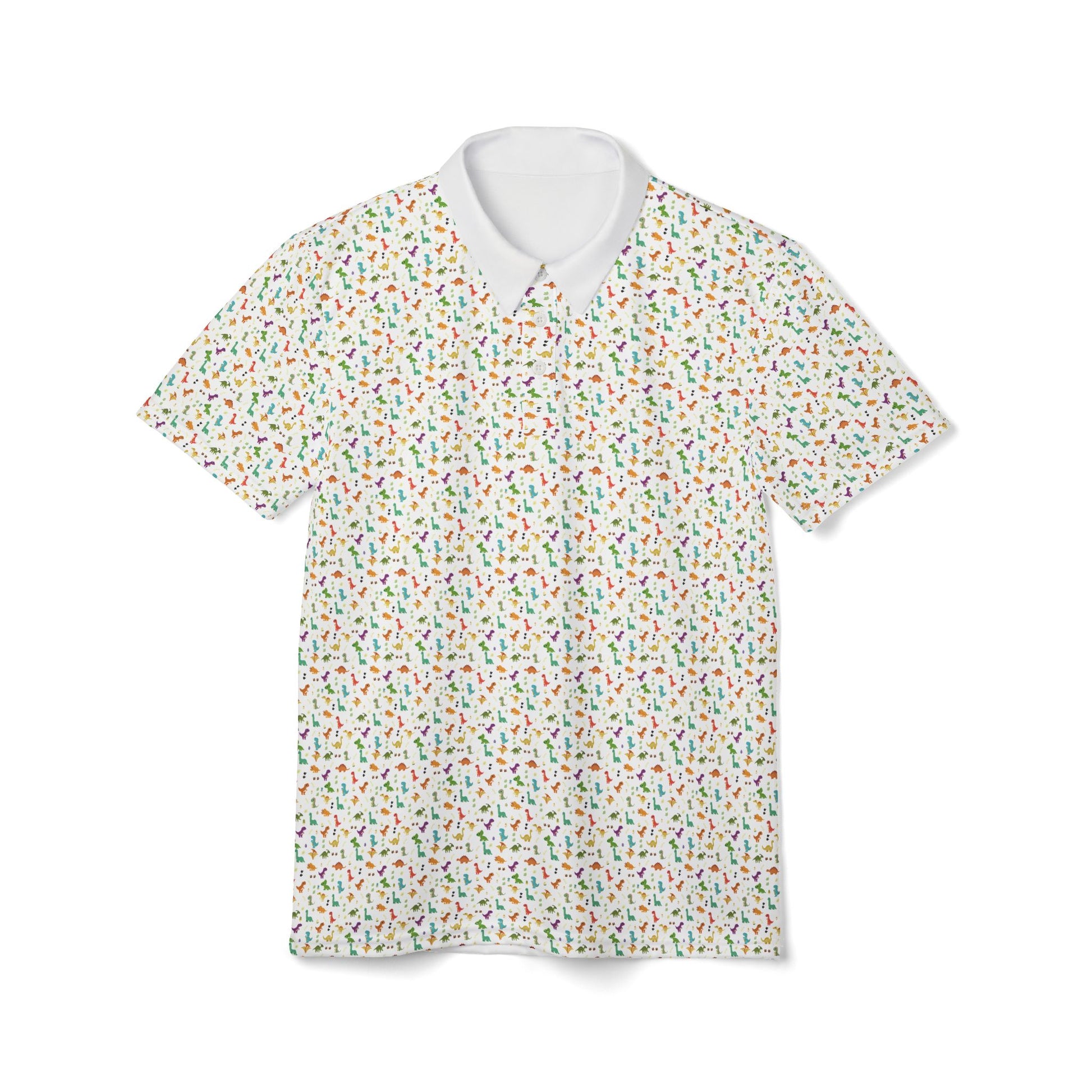 Cretaceous Cool Polo Shirt AOP White stitching All Over Prints