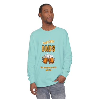 Cheers Dads Real Men Whose Genes Are Us Long Sleeve Tee Chalky Mint Long-sleeve