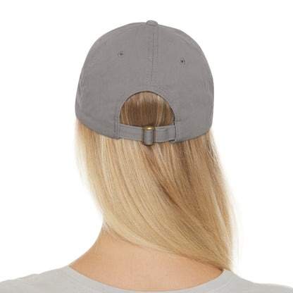 Hammer & Rattle Iconic Leather Patch Dad Hat Grey Grey patch Hats