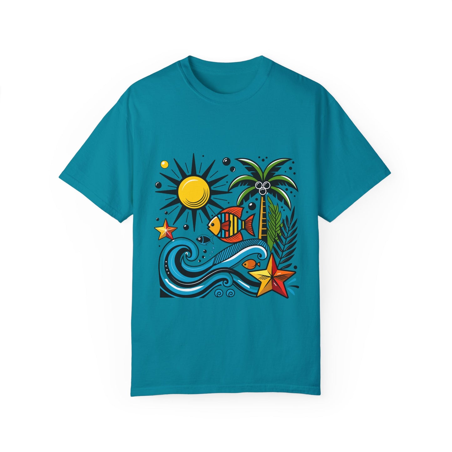 High Tide High Contrast Tee Topaz Blue T-Shirt