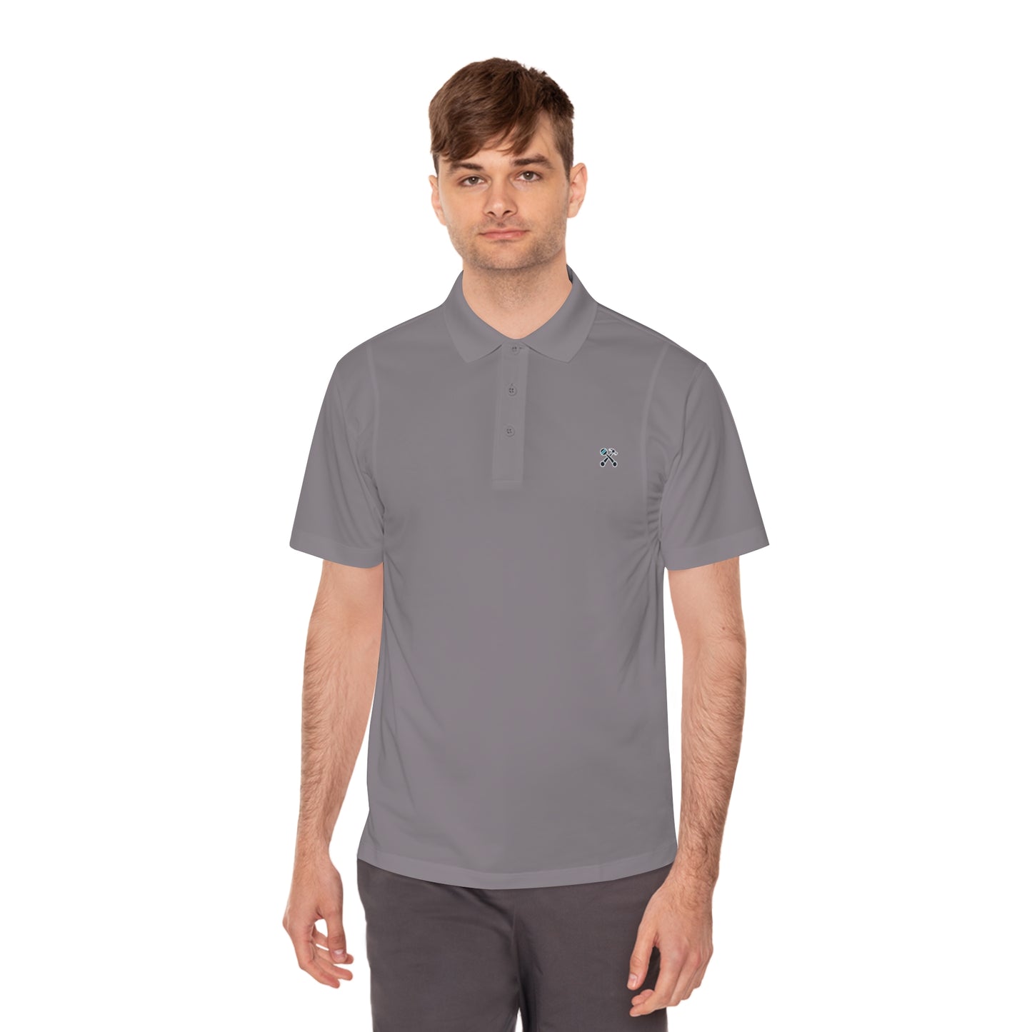 Hammer & Rattle Sport Polo Grey Concrete T-Shirt