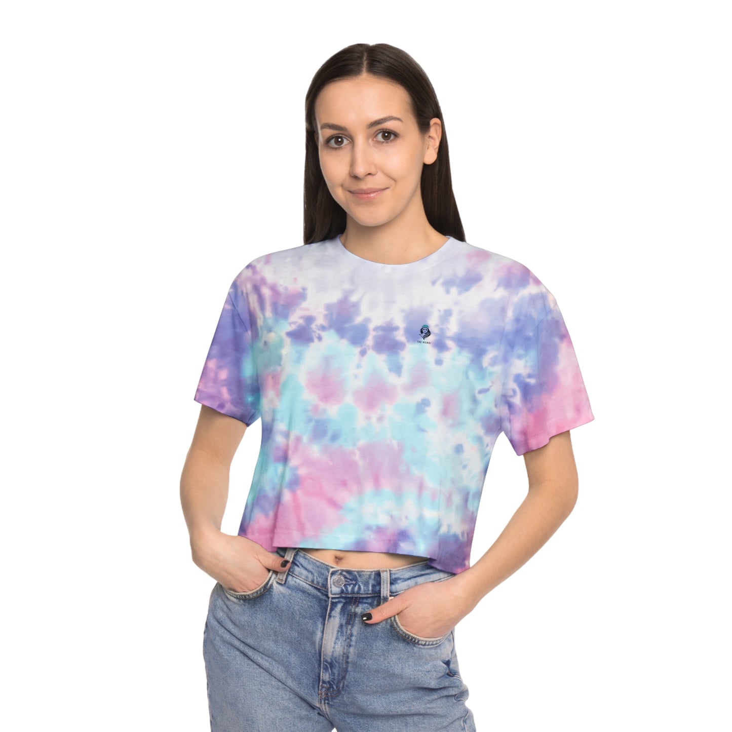 The Mama Tie-Dye Crop Tee Desert Rose T-Shirt