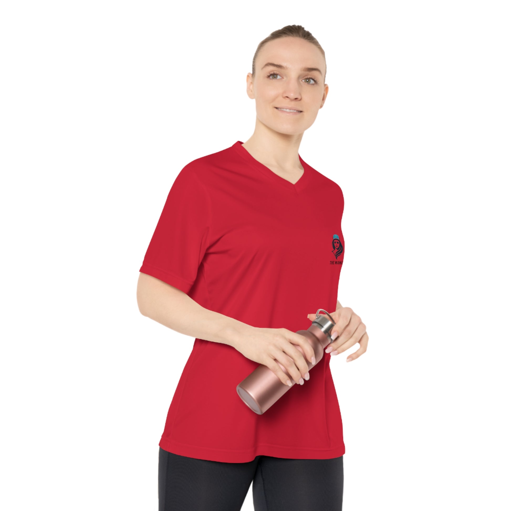 The Mama Performance V-Neck Tee Sport Red V-neck