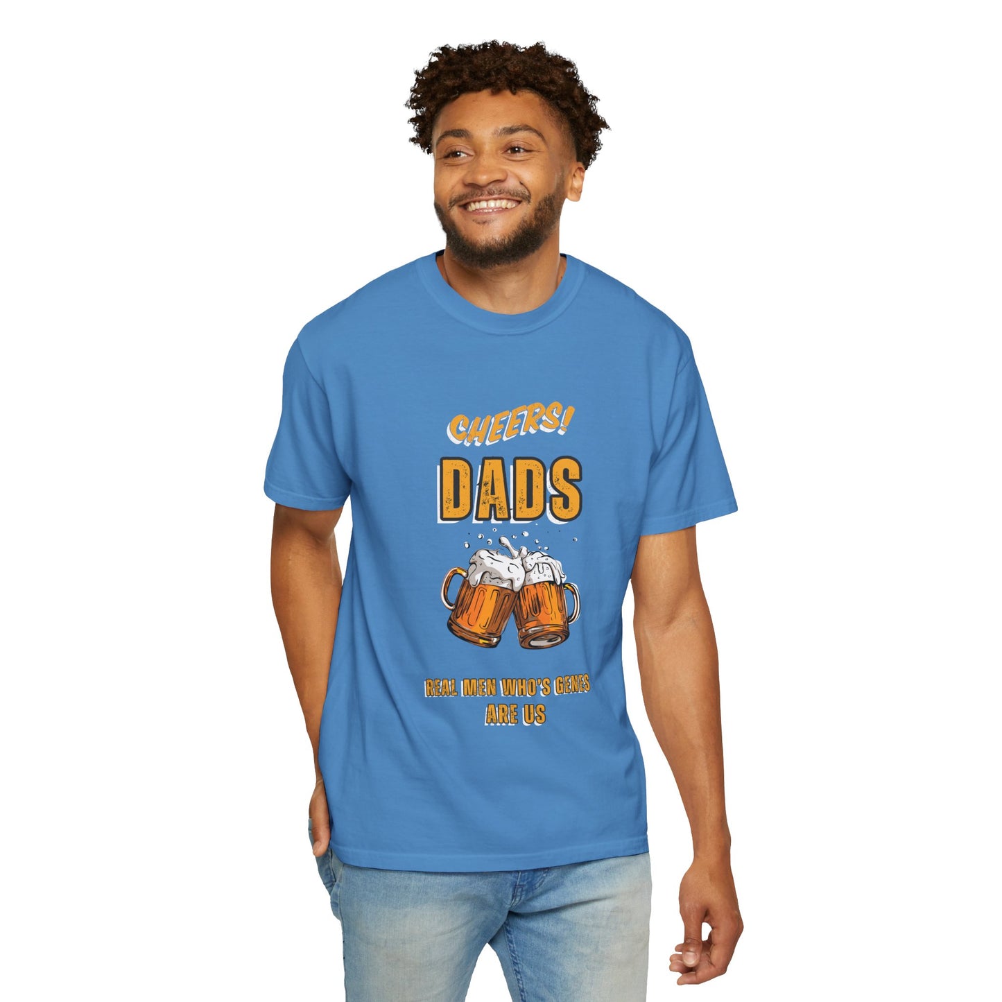 Cheers Dad Real Men Whose Genes Are Us Tee Royal Caribe T-Shirt