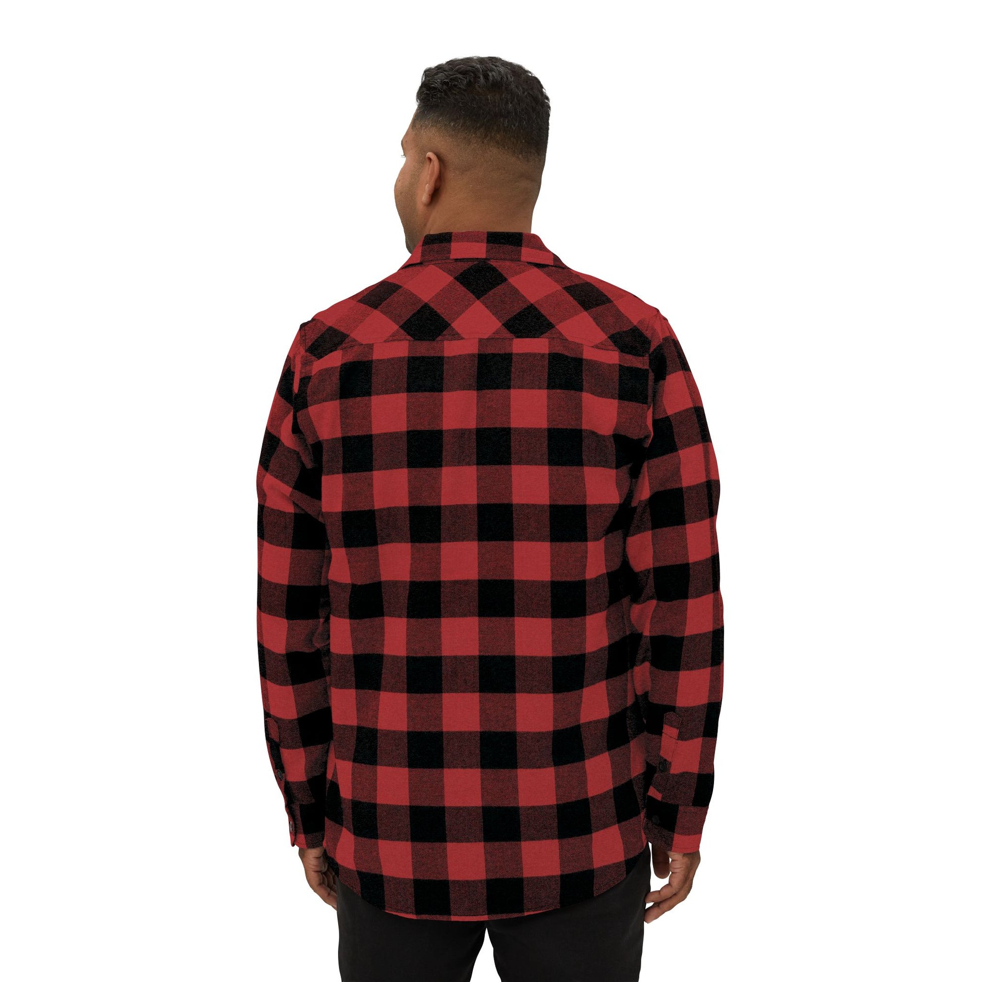 Hammer & Rattle Flannel Shirt Red Black Long-sleeve