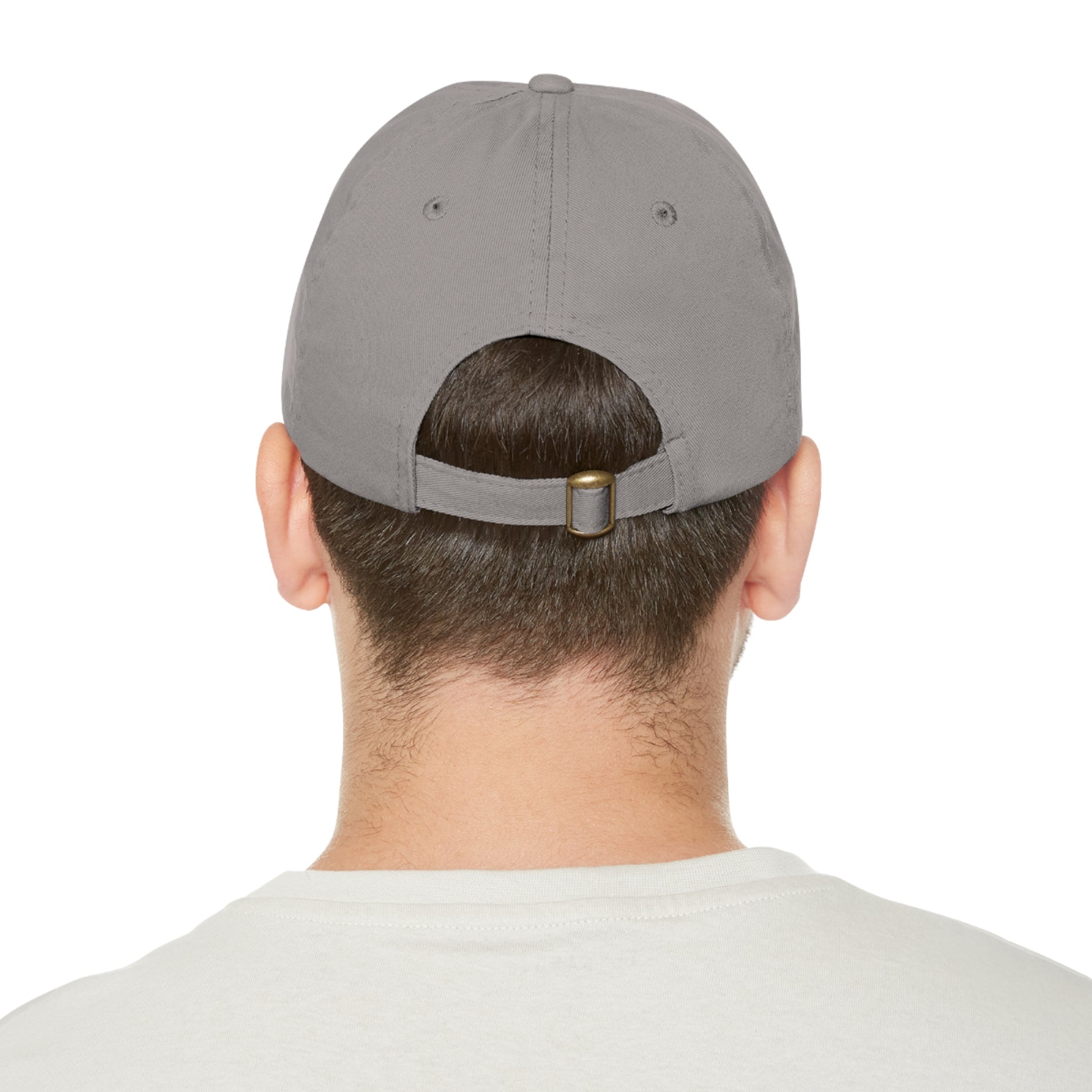 Hammer & Rattle Leather Patch Dad Hat Grey Black Patch Hats