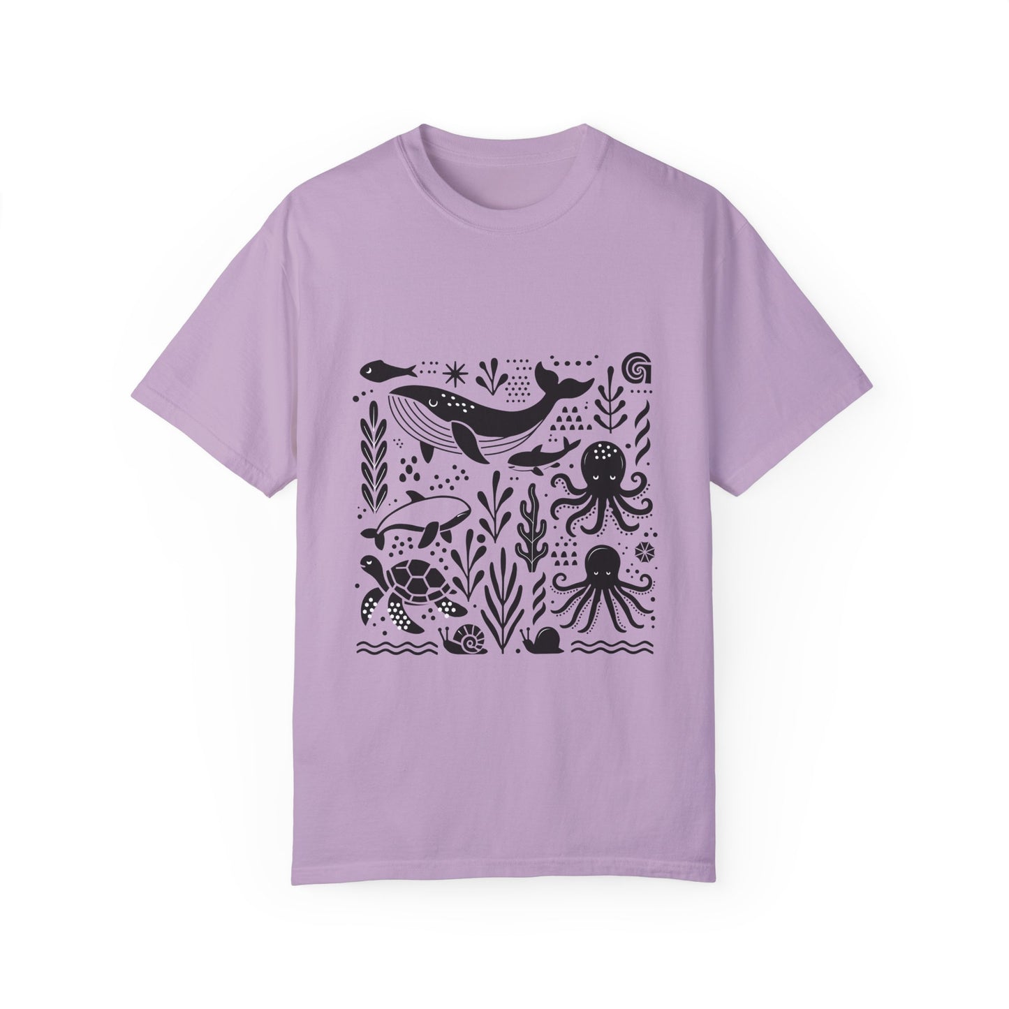 High Contrast Ocean Life Tee Orchid T-Shirt