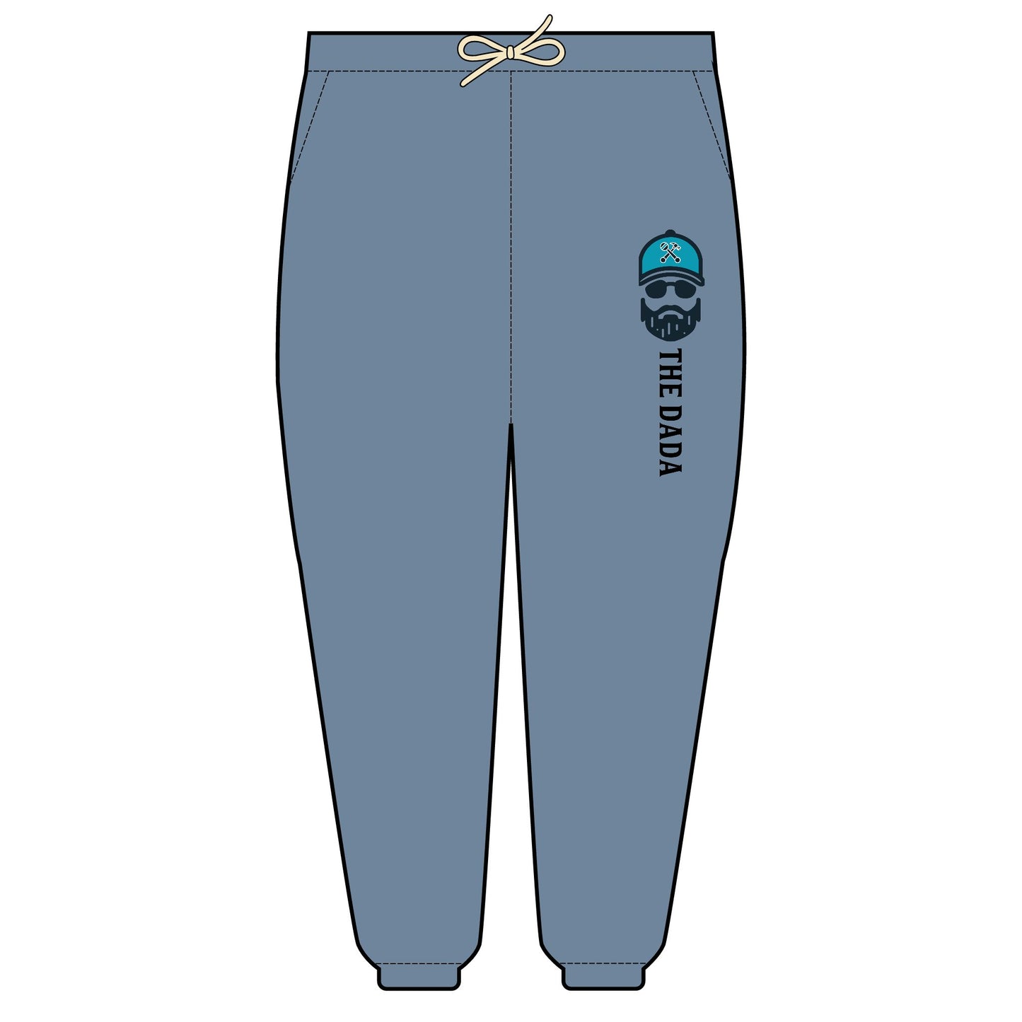 The Dada Light Fleece Joggers Blue Jean Trousers