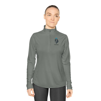 The Mama Quarter-Zip Pullover Grey Concrete Long-sleeve