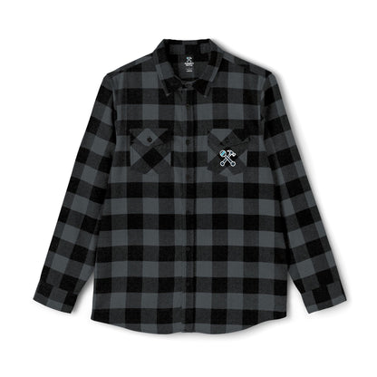 Hammer & Rattle Flannel Shirt Charcoal Heather Black Long-sleeve