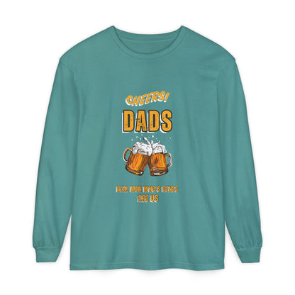 Cheers Dads Real Men Whose Genes Are Us Long Sleeve Tee Seafoam Long-sleeve