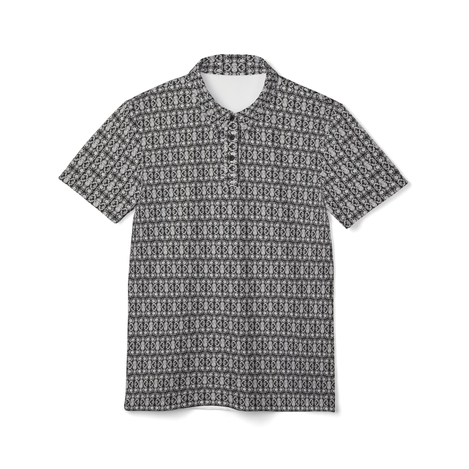 The Dapper Dad Polo Black stitching All Over Prints