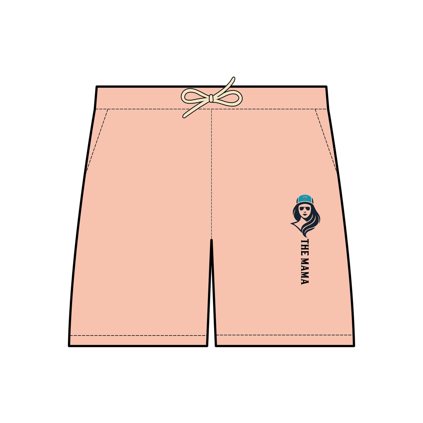 The Mama Light Fleece Shorts Peachy Trousers