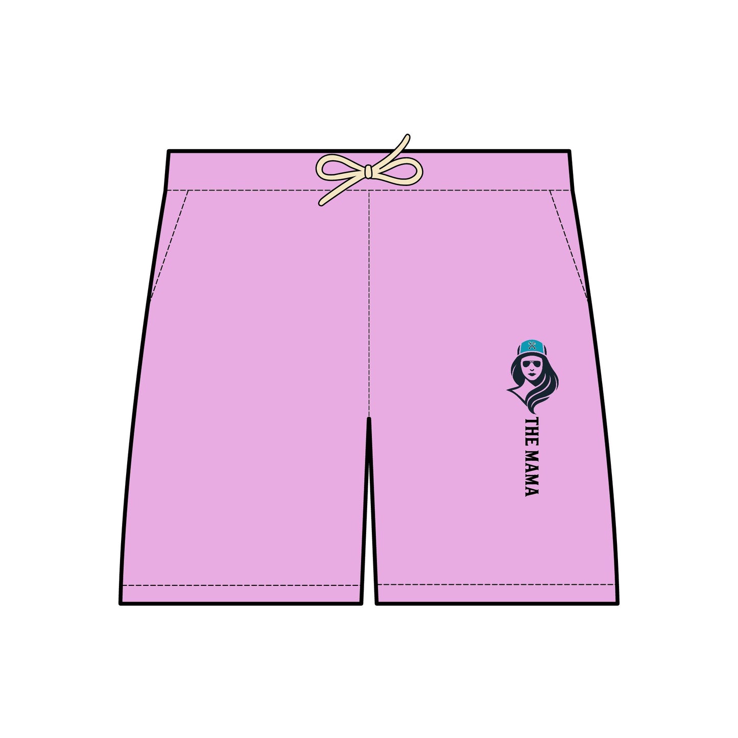 The Mama Light Fleece Shorts Neon Violet Trousers