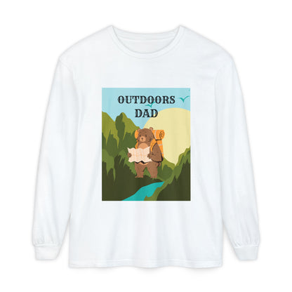 Outdoors Dad - Bear Edition Long Sleeve Tee White Long-sleeve