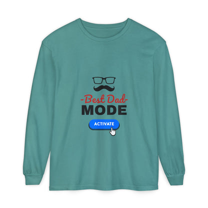 Best Dad Mode Activate Long Sleeve Tee Seafoam Long-sleeve