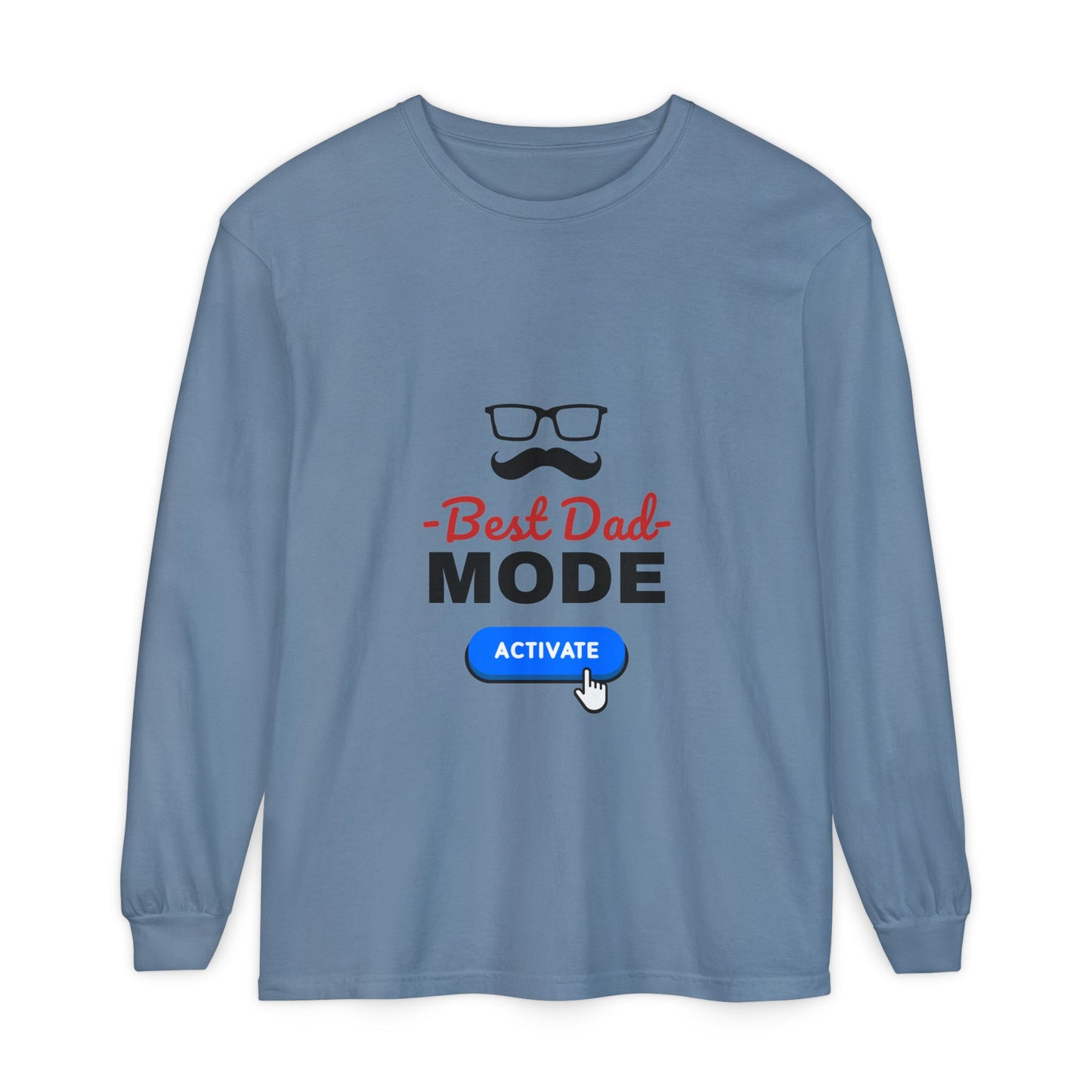 Best Dad Mode Activate Long Sleeve Tee Blue Jean Long-sleeve