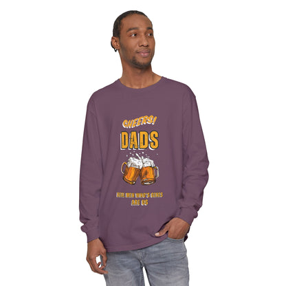 Cheers Dads Real Men Whose Genes Are Us Long Sleeve Tee Berry Long-sleeve