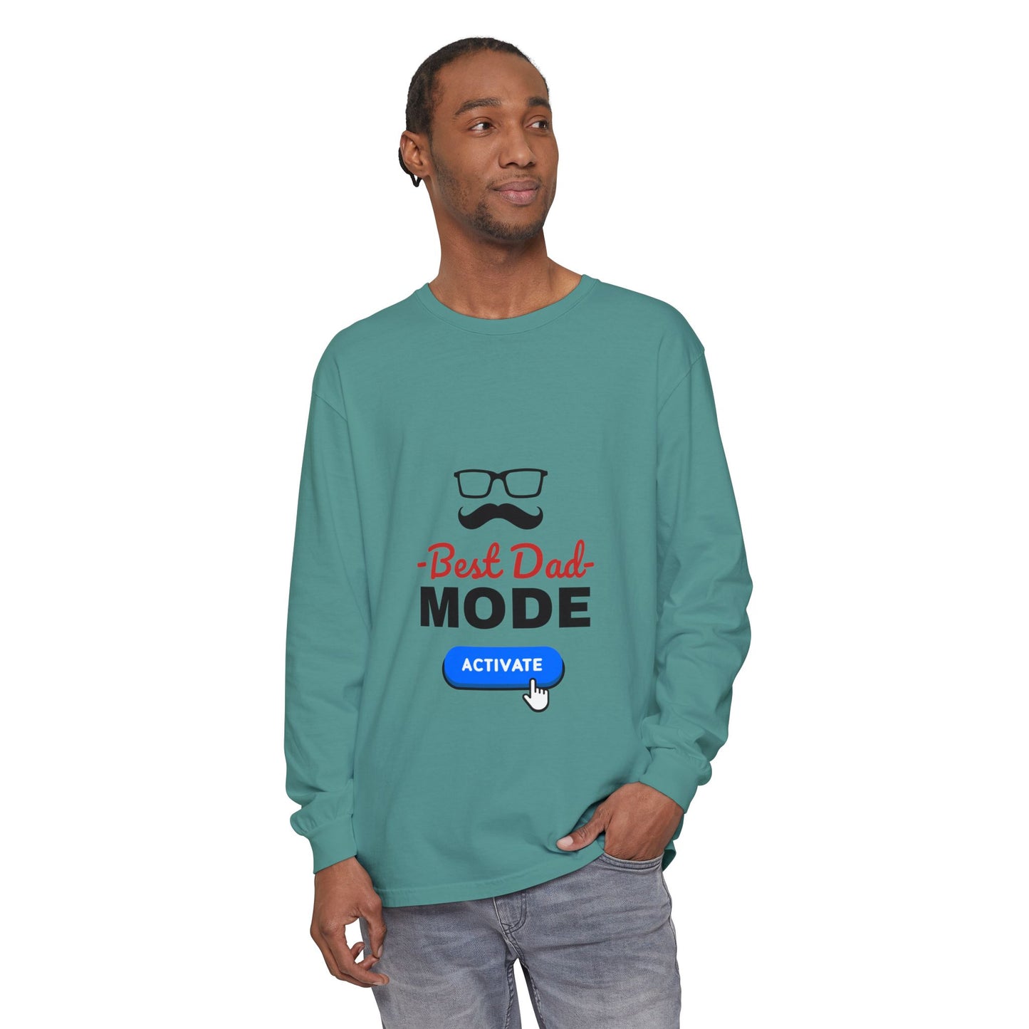 Best Dad Mode Activate Long Sleeve Tee Ivory Long-sleeve