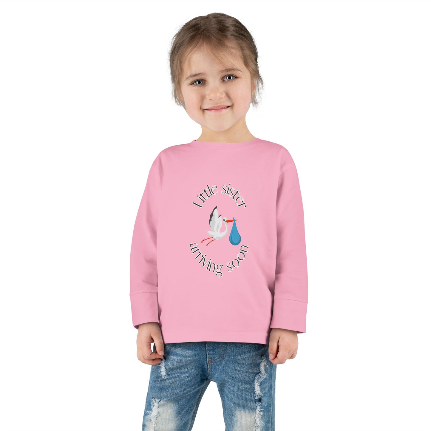 Baby Sister Coming Soon Toddler Long Sleeve Tee