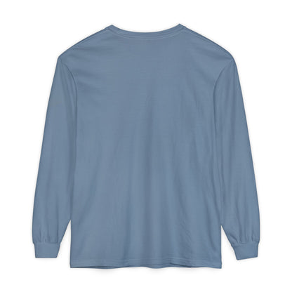 High Contrast Camping Long Sleeve Tee Blue Jean Long-sleeve