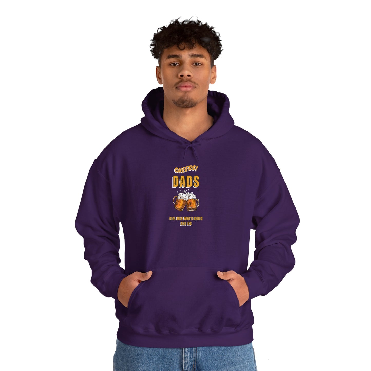 Cheers Dads Real Men Whose Genes Are Us Hoodie Indigo Blue Hoodie