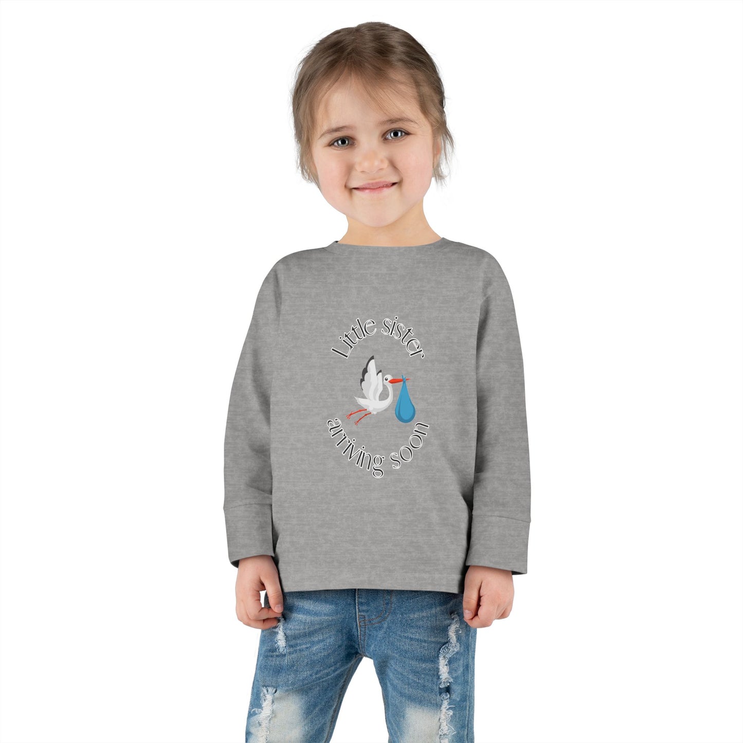 Baby Sister Coming Soon Toddler Long Sleeve Tee