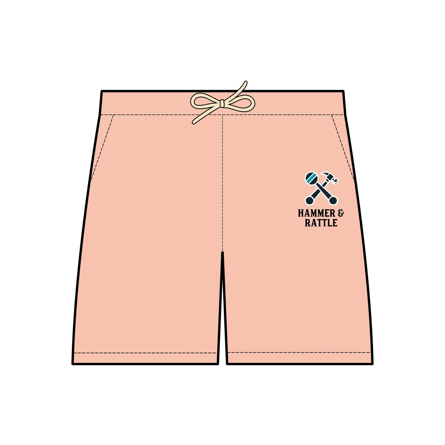 Hammer & Rattle Light Fleece Shorts Peachy Trousers