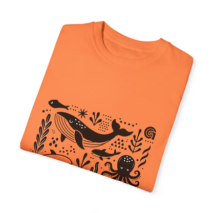 High Contrast Ocean Life Tee Ivory T-Shirt