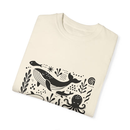 High Contrast Ocean Life Tee Espresso T-Shirt