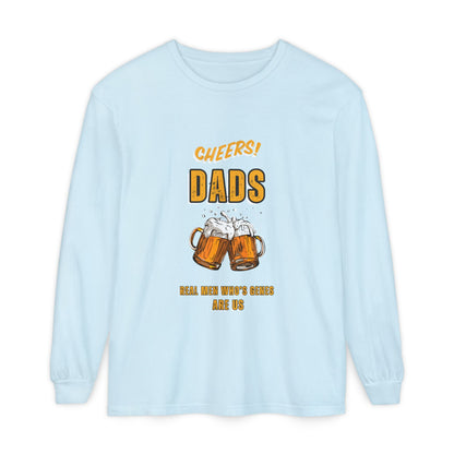 Cheers Dads Real Men Whose Genes Are Us Long Sleeve Tee Chambray Long-sleeve