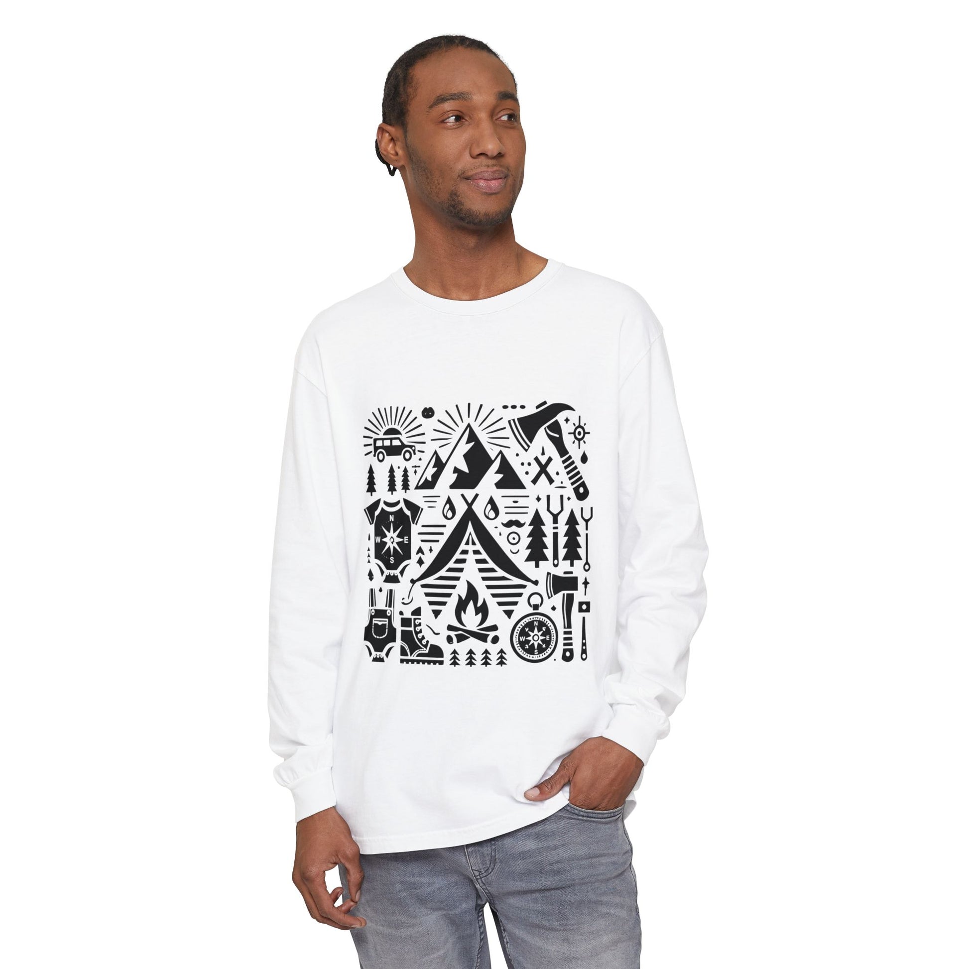 High Contrast Camping Long Sleeve Tee Long-sleeve