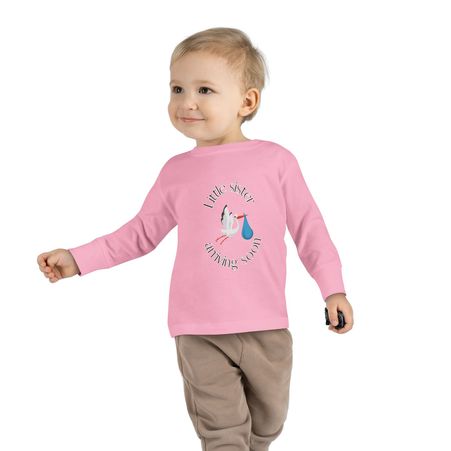 Baby Sister Coming Soon Toddler Long Sleeve Tee