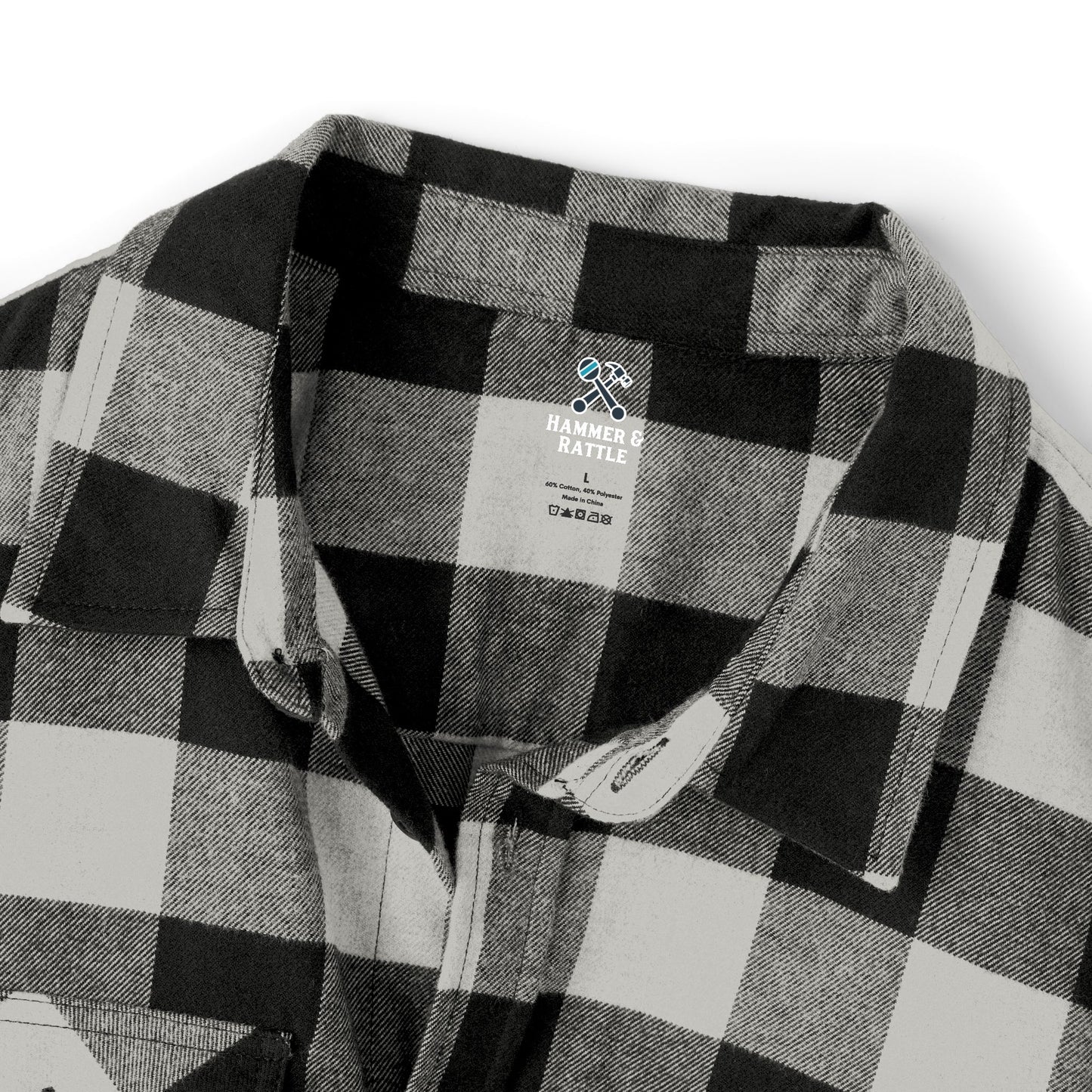 The Dada Flannel Shirt Grey Heather Black Long-sleeve