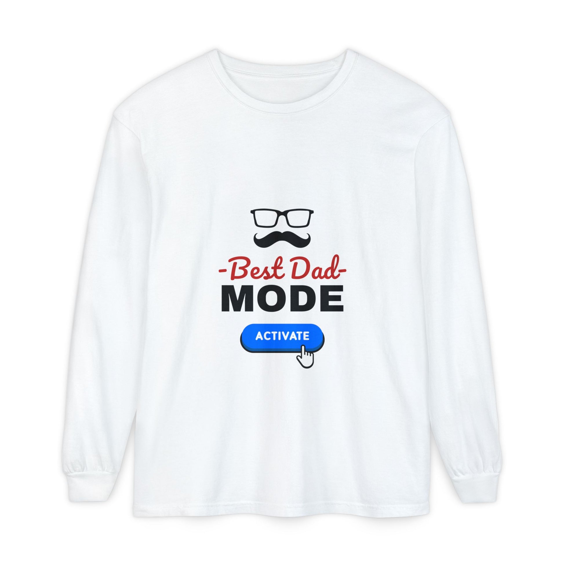 Best Dad Mode Activate Long Sleeve Tee White Long-sleeve