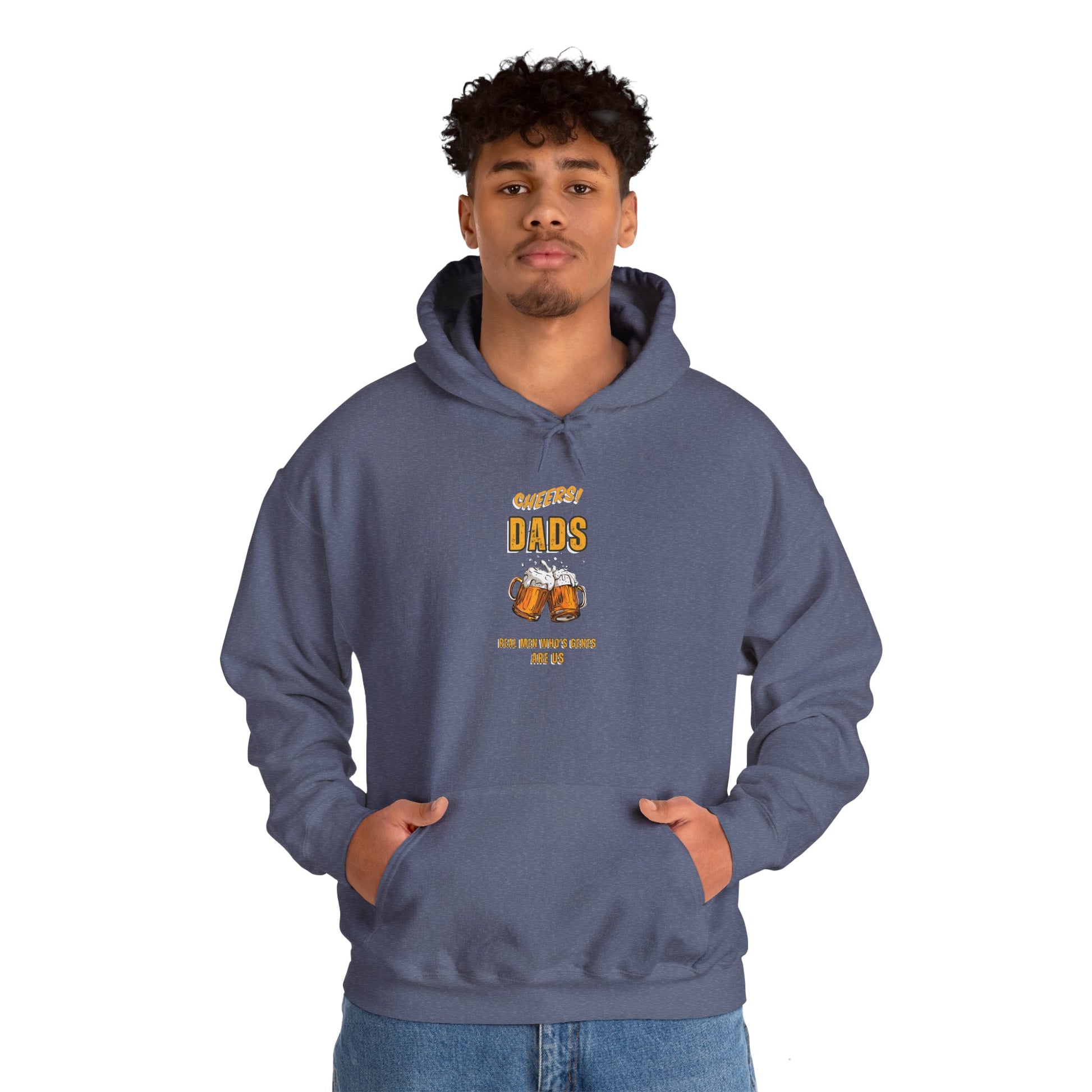 Cheers Dads Real Men Whose Genes Are Us Hoodie Carolina Blue Hoodie