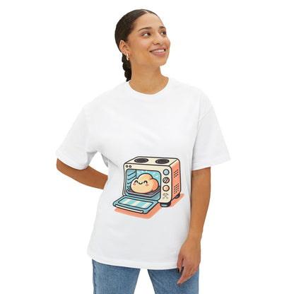 Maternity Bun In the Oven Boxy Tee Black T-Shirt