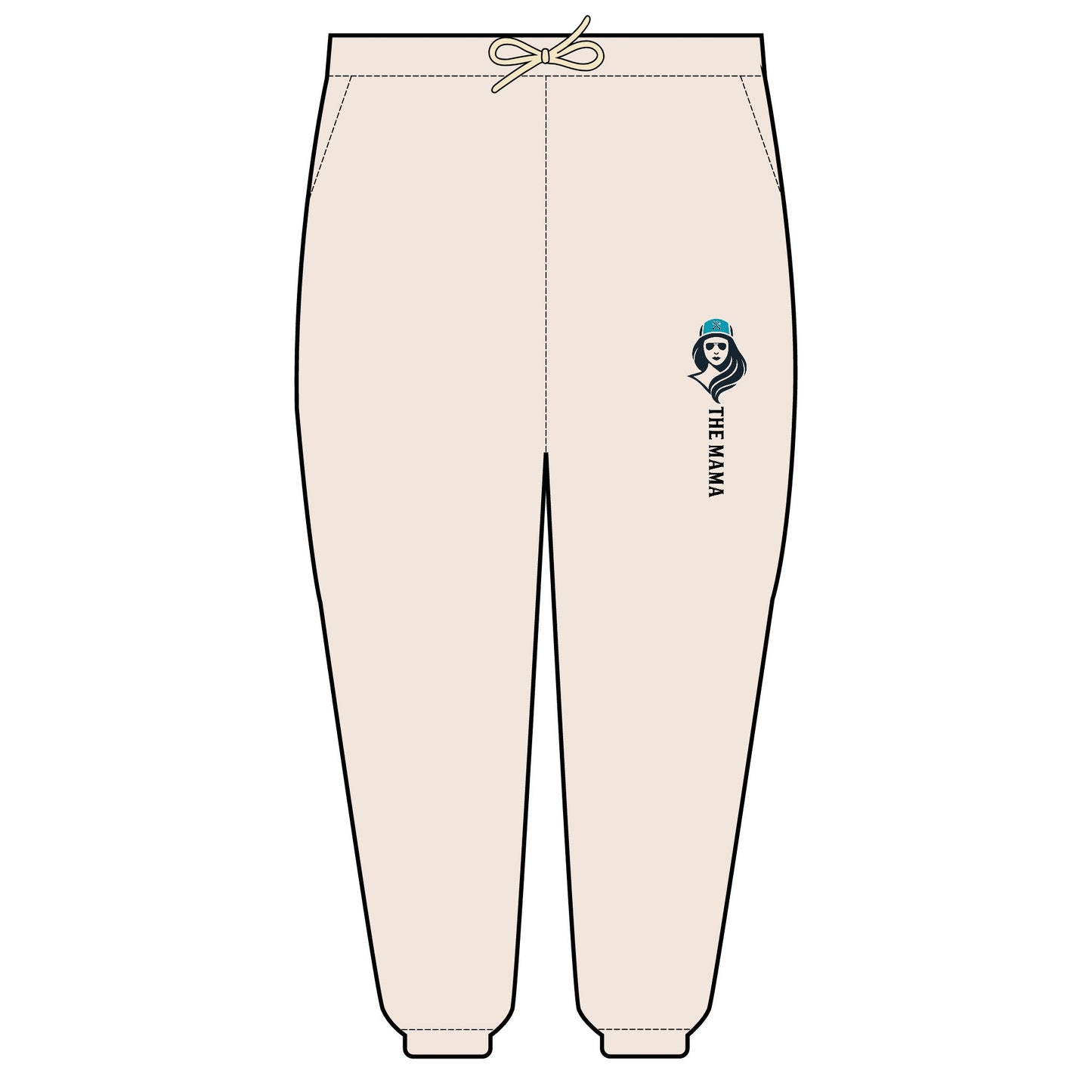 The Mama Light Fleece Joggers Ivory Trousers