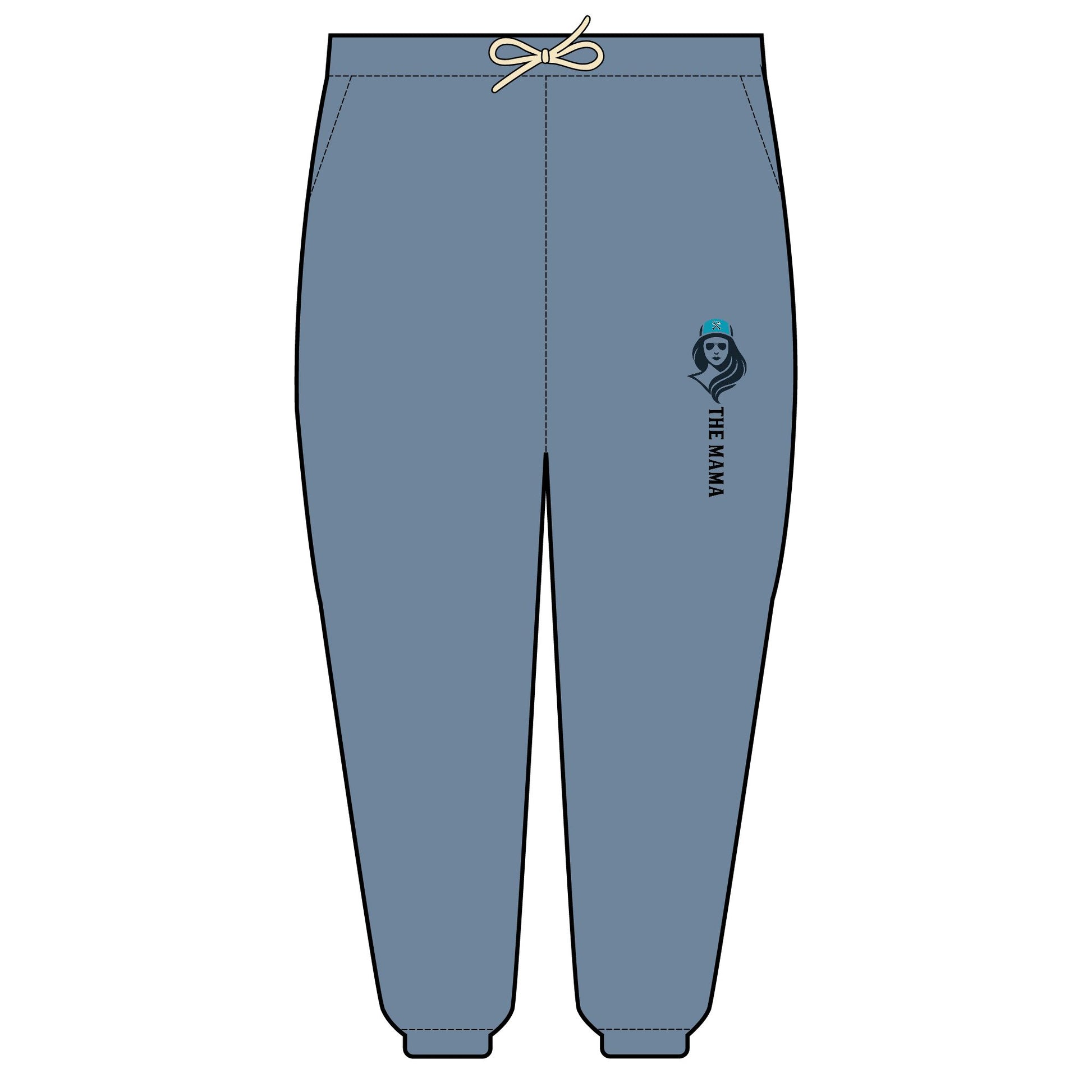 The Mama Light Fleece Joggers Blue Jean Trousers