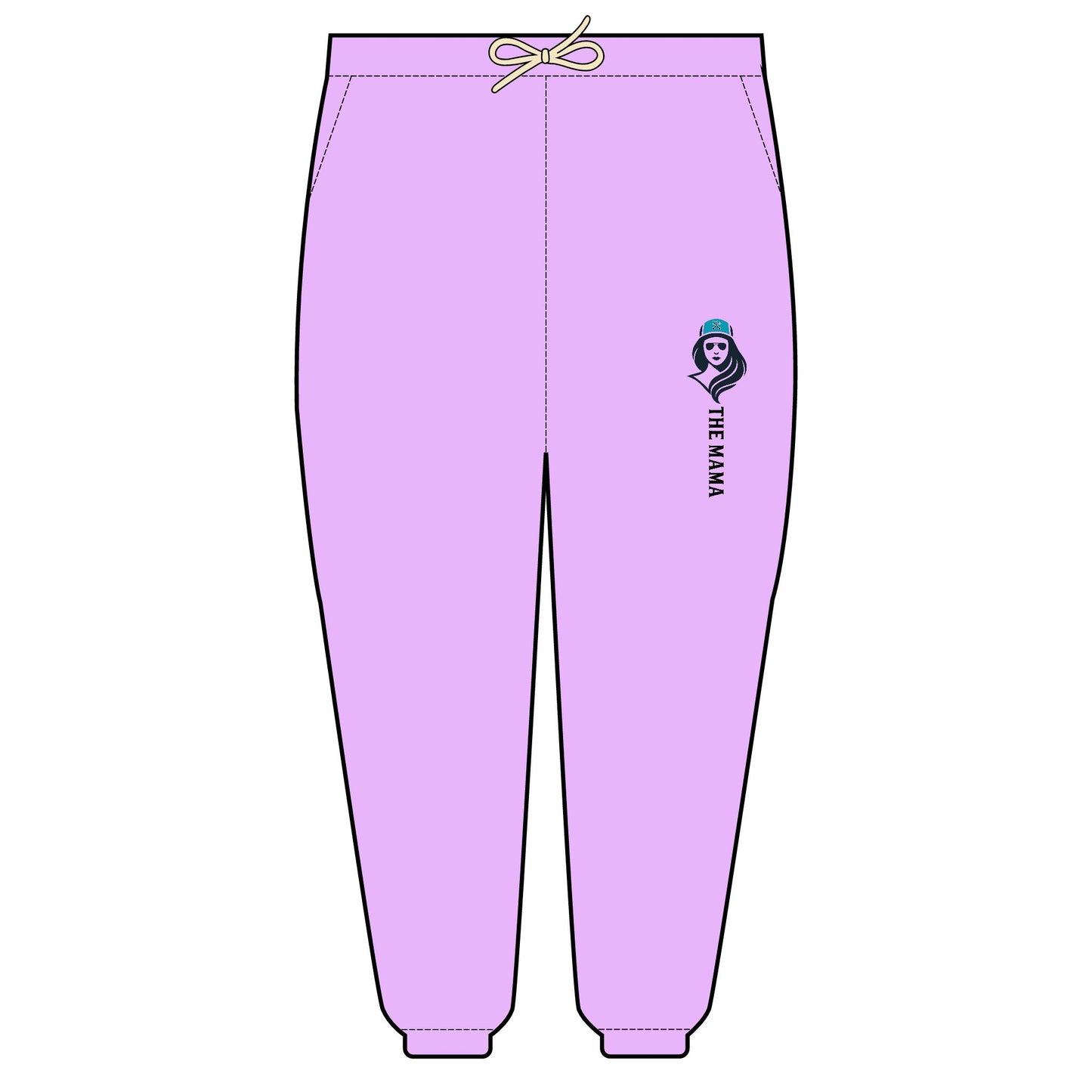 The Mama Light Fleece Joggers Neon Violet Trousers