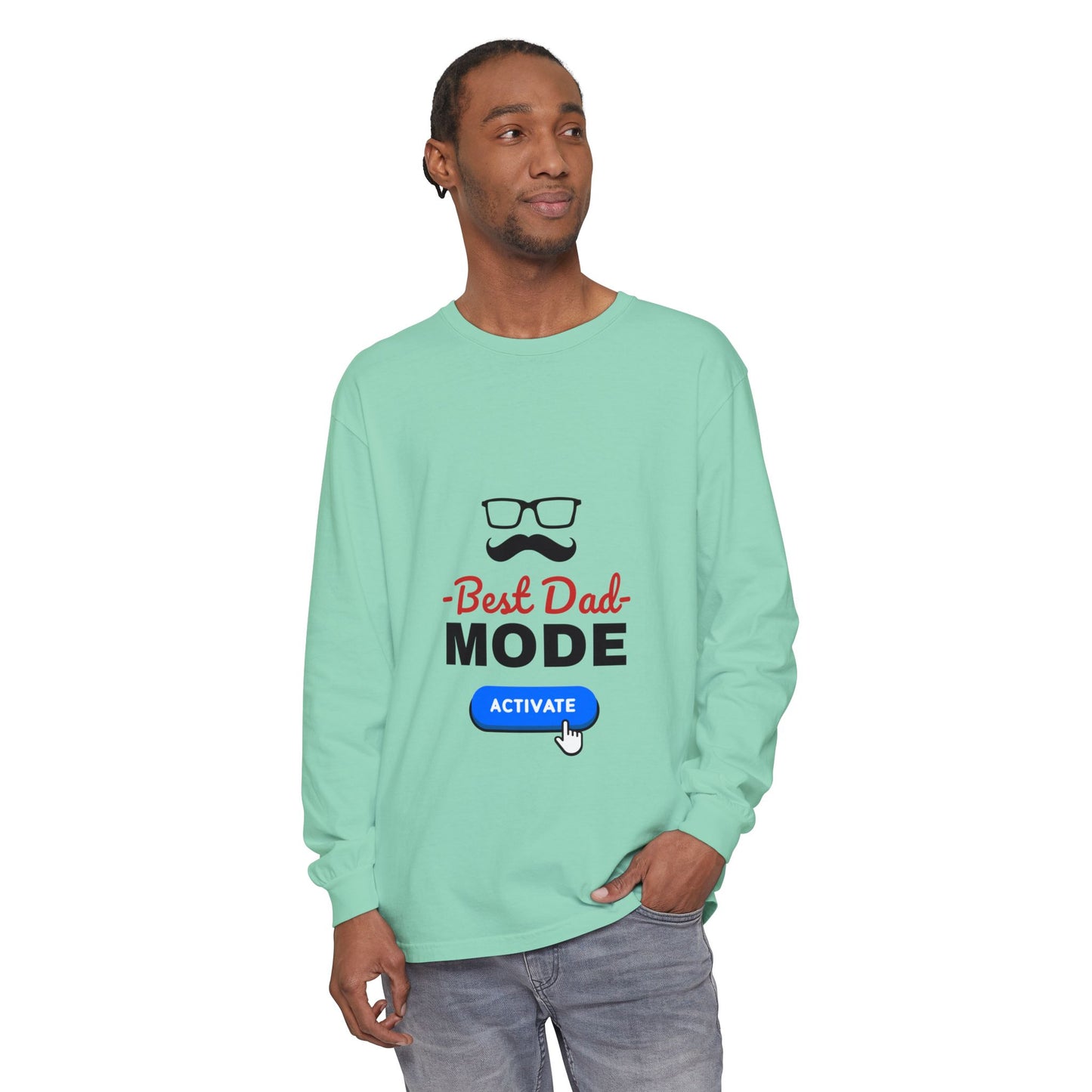 Best Dad Mode Activate Long Sleeve Tee White Long-sleeve